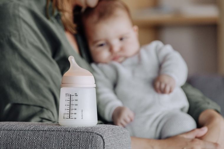 Suavinex, Zero Zero, set de biberoane, biberon 270 ml cu tetina si punga