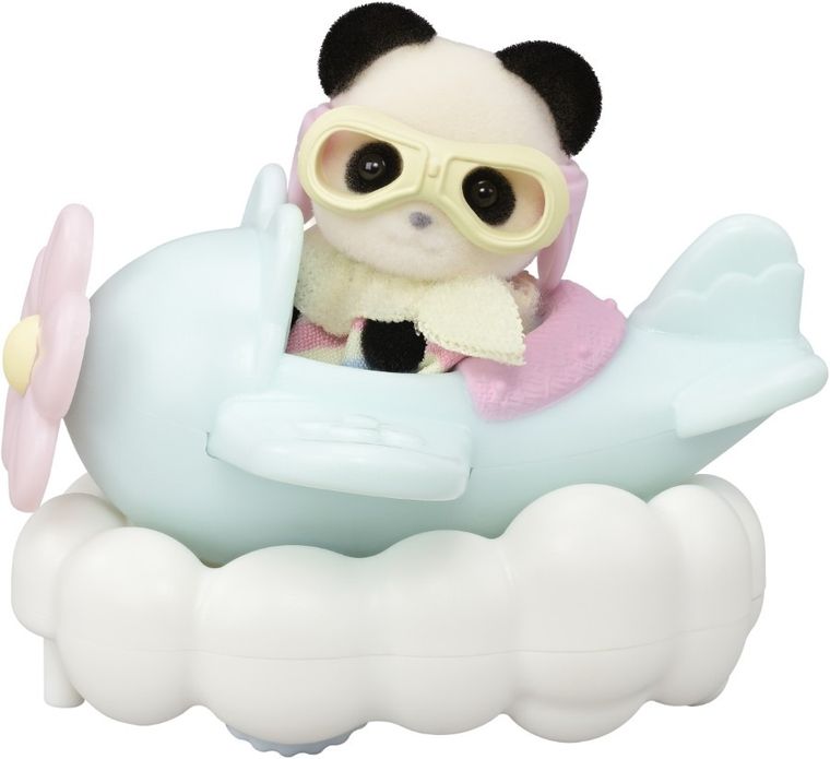 Sylvanian Families, Amusement Park Ride Set - Plain & Train, set de joaca cu figurine, 5819