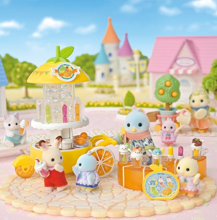 Sylvanian Families, Citrus Bird Juice Stand, set cu figurina, 5861