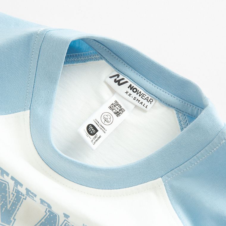 T-shirt crop top cu imprimeu NOWEAR