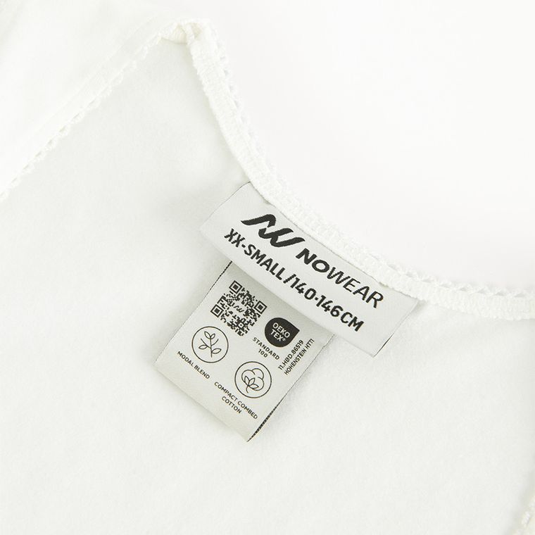 Top fara maneci cu adaos de modal NOWEAR