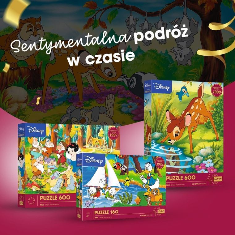Trefl, 40 Years, Disney, Bambi, puzzle, 600 piese