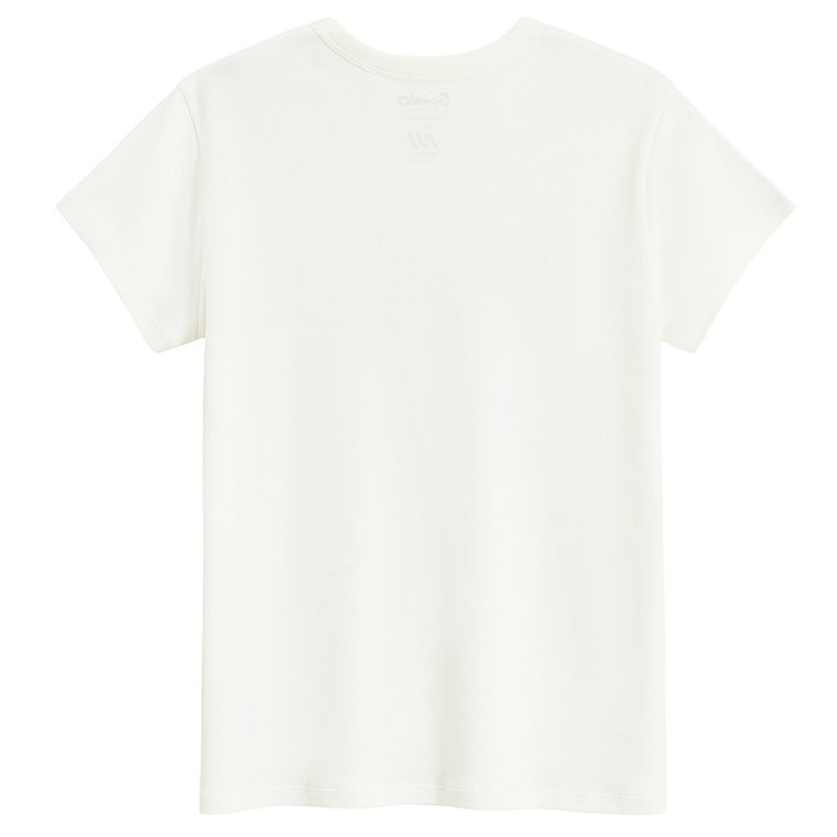 Tricou alb cu imprimeu Kuromi NOWEAR