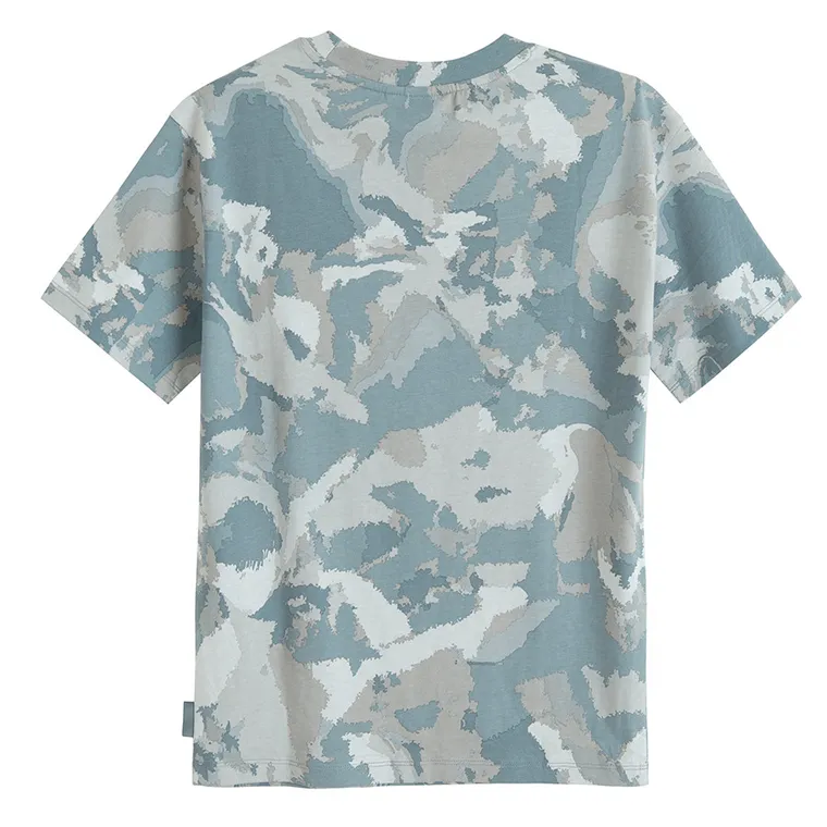 Tricou cu model camuflaj si croiala relaxed NOWEAR