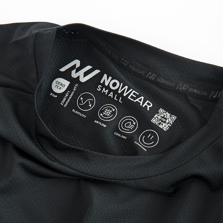 Tricou de antrenament negru cu tehnologie Cool Dry NOWEAR