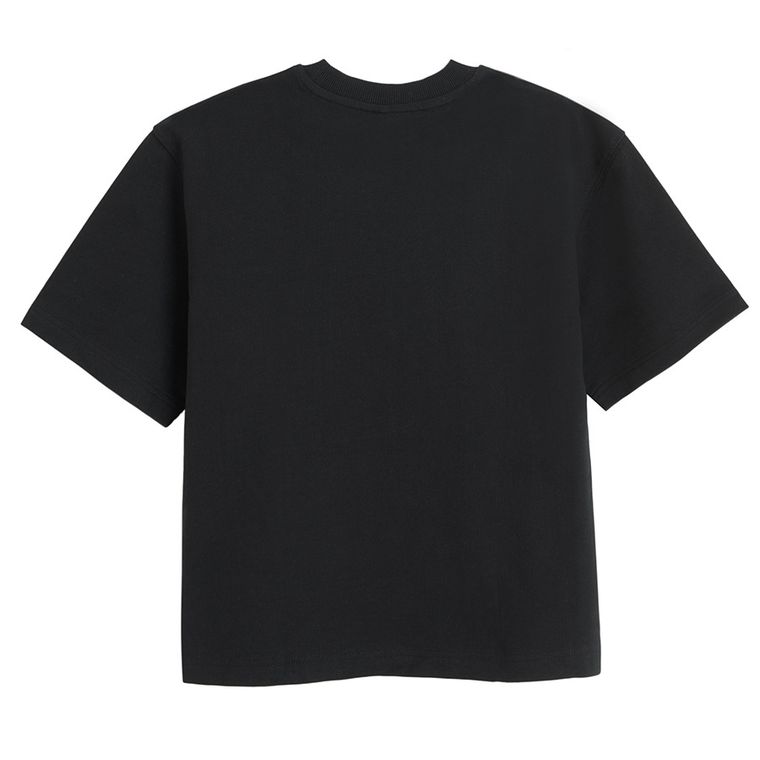 Tricou negru cu croiala lejera unisex NOWEAR