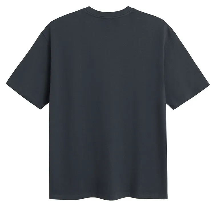 Tricou oversize bleumarin din bumbac pieptanat NOWEAR