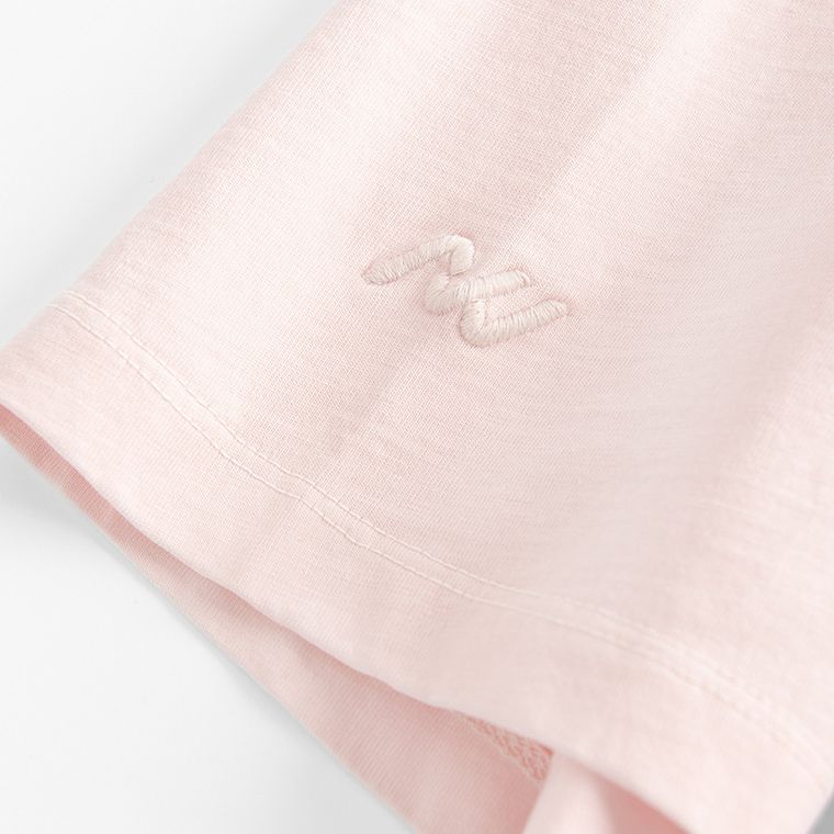 Tricou roz cu croiala cropp boxy NOWEAR