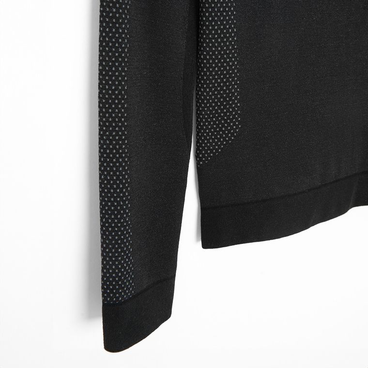 Tricou termoactiv negru cu adaos de lana NOWEAR