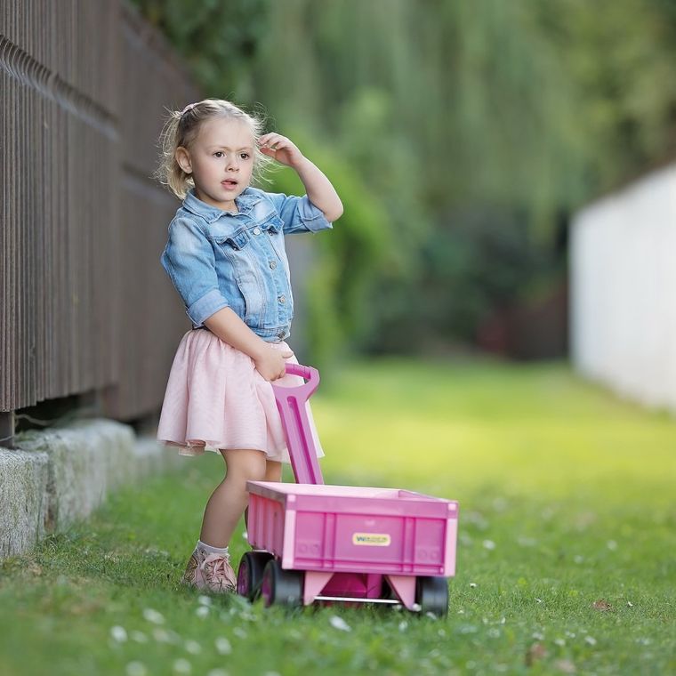 Wader, carut - remorca, roz, 95 cm