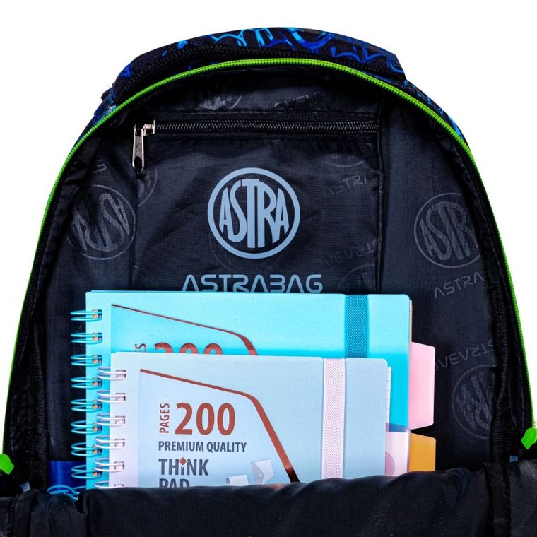 Astrabag, rucsac pentru scoala, cu 3 compartimente, Gaming