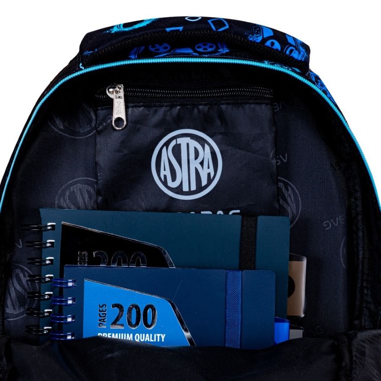 Astrabag, rucsac pentru scoala, cu 3 compartimente, Go Playing