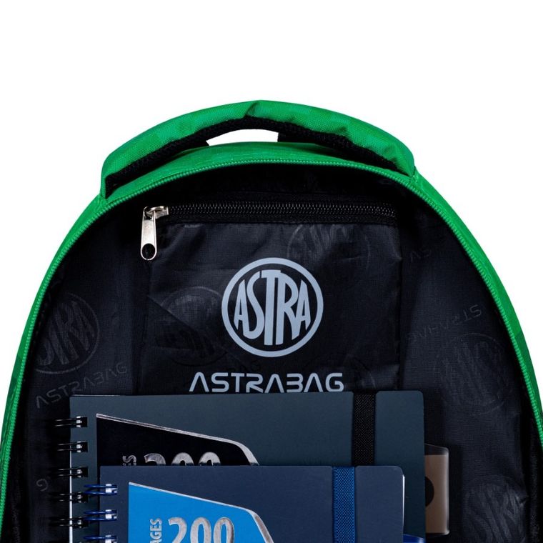 Astrabag, rucsac pentru scoala, cu 3 compartimente, Pixel Hero