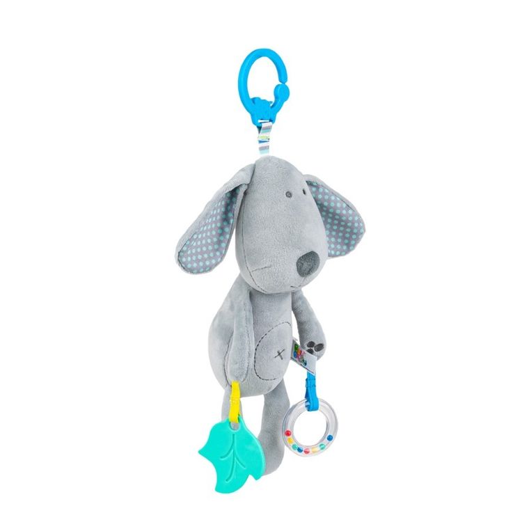 Balibazoo, catelusul Beniamin, jucarie cu agatatoare, gri