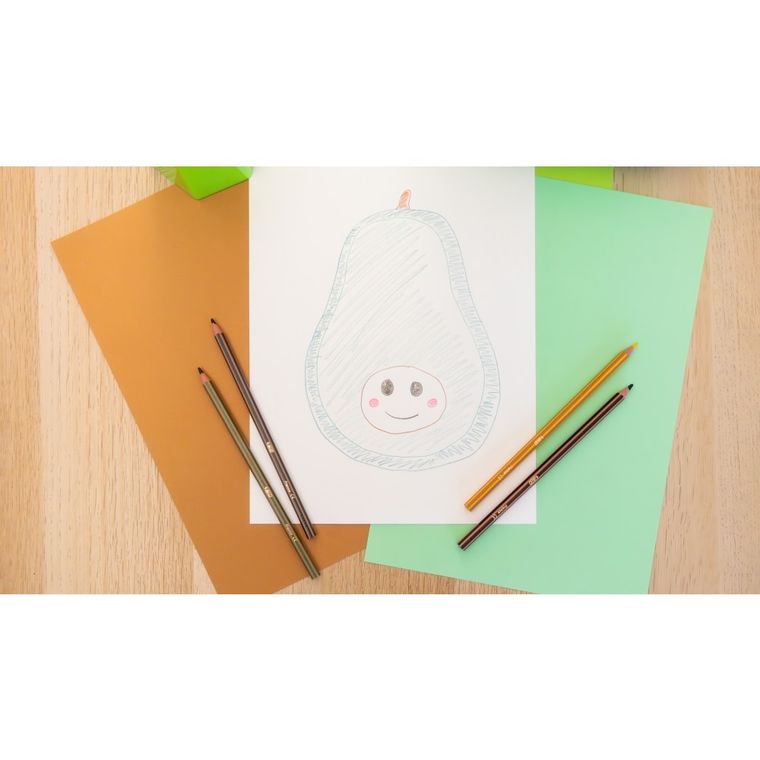 Bic, Kids, Evolution Stripes, creioane colorate, 18 culori