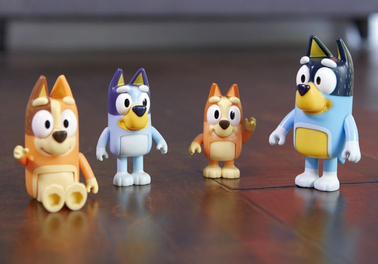 Bluey, familia, figurine, 4 buc.