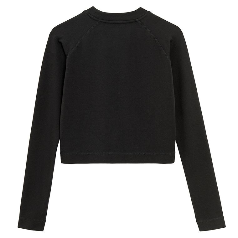Bluza de antrenament crop top cu croiala mulata NOWEAR