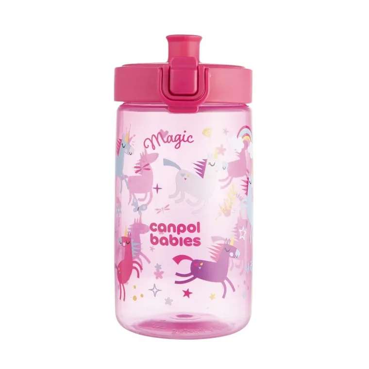 Canpol babies, Junior, sticla de apa pentru copii, roz, 400 ml