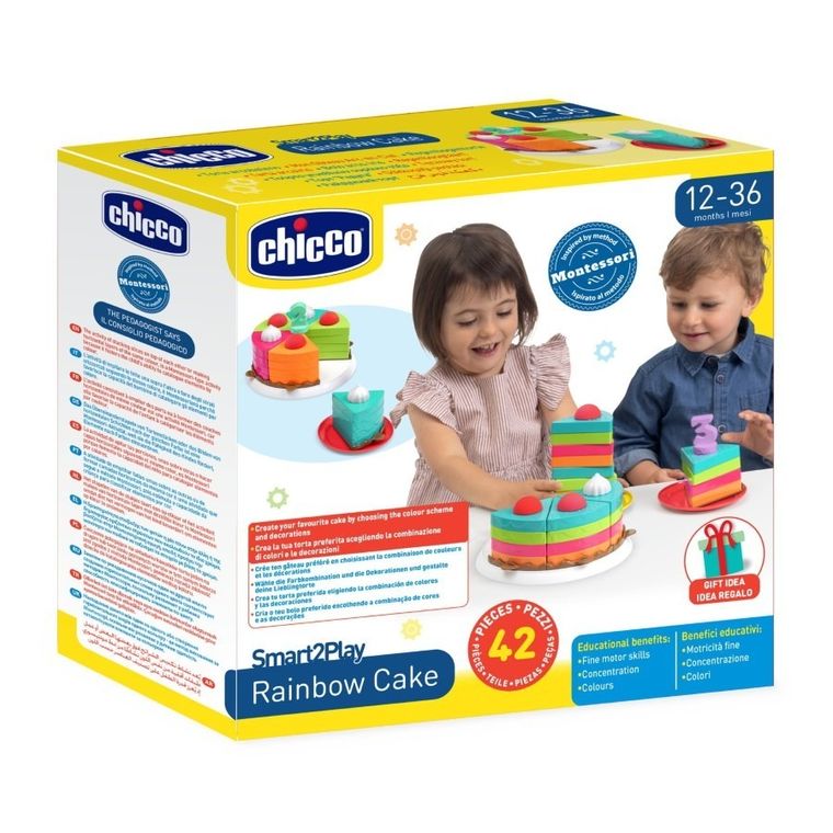 Chicco, Smart2Play, Rainbow Cake, puzzle jigsaw