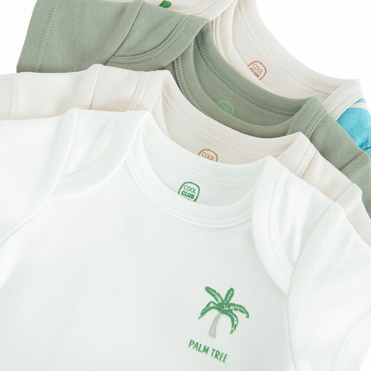 Cool Club, Body cu maneca scurta pentru baieti, mix, set, 4 buc.