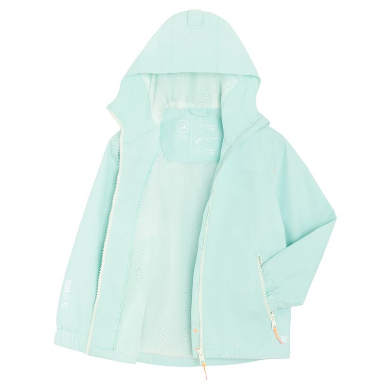 Cool Club, Geaca de ploaie cu gluga pentru fete, albastru