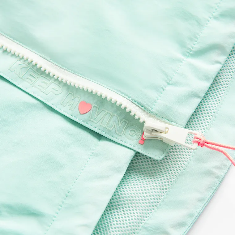 Cool Club, Geaca de ploaie cu gluga pentru fete, turcoaz