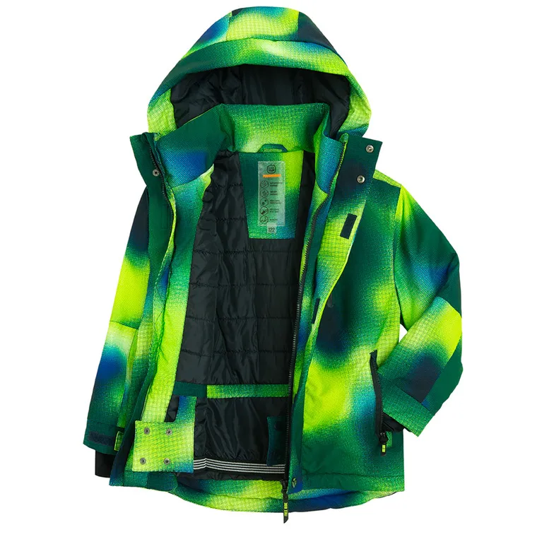 Cool Club, Geaca de schi impermeabil pentru baieti, cu gluga, calduroasa, verde