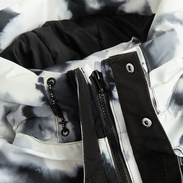 Cool Club, Geaca de schi impermeabil pentru baieti, cu gluga, negru-alb