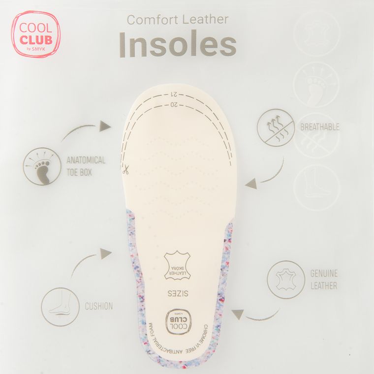 Cool Club, Insertii din piele pentru incaltaminte pentru copii, decupate, 23-25