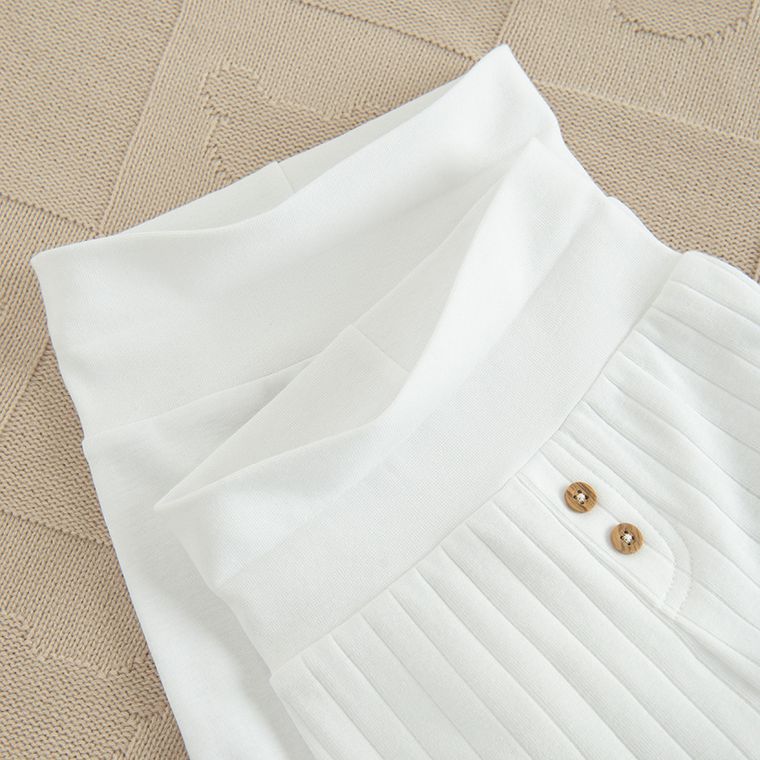 Cool Club, Pantaloni pentru bebelusi, bumbac organic, alb, set, 2 buc.