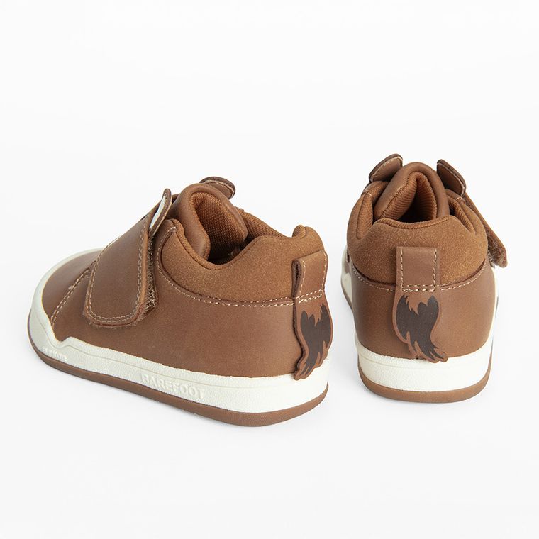 Cool Club, Pantofi sport pentru baieti, maro, parfumati, brant din piele, talpa Barefoot