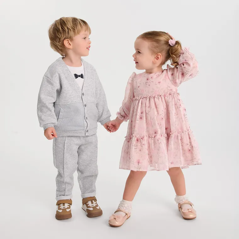 Cool Club, Rochie cu maneca lunga pentru fete, roz