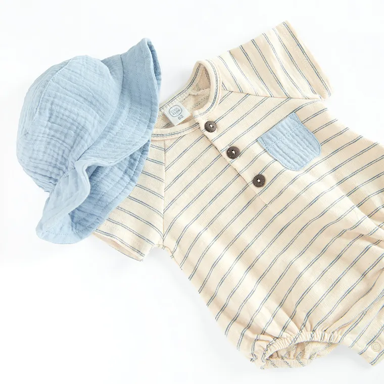 Cool Club, Set pentru baieti, Body cu maneca scurta, Palarie, mix