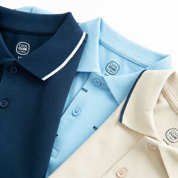 Cool Club, Tricou polo cu maneca scurta pentru baieti mix, set, 3 buc.