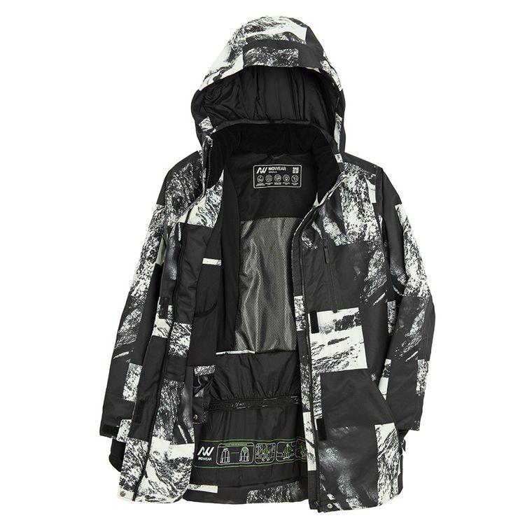 Geaca de schi impermeabila cu gluga si croiala oversize unisex NOWEAR