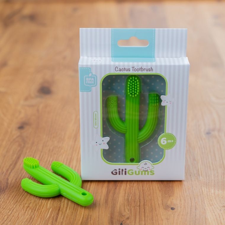 GiliGums, Cactus, jucarie dentitie din silicon, verde