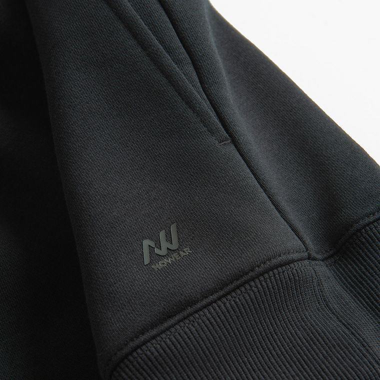 Hanorac basic negru oversize NOWEAR