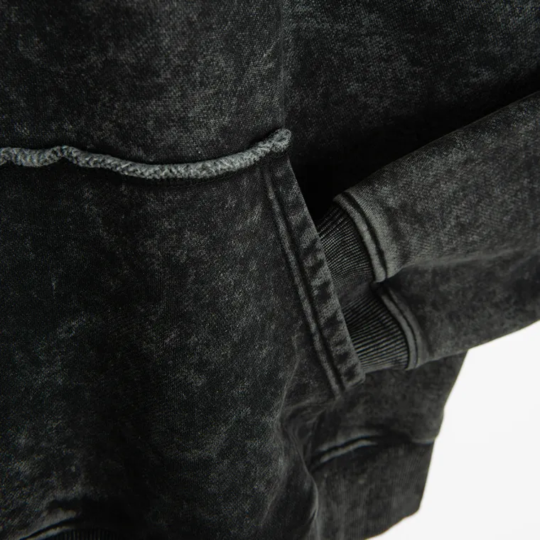 Hanorac cenusiu-negru cu croiala oversize unisex NOWEAR