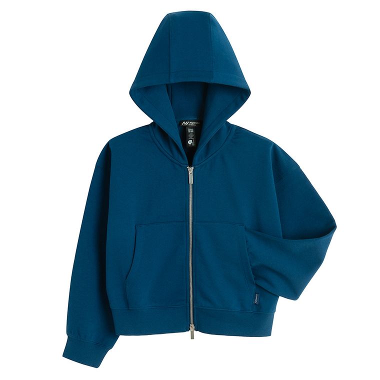Hanorac cu fermoar si croiala crop NOWEAR