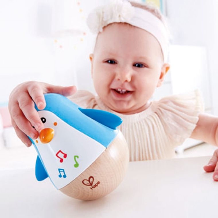 Hape, Pinguin muzical, hopa-mitica, jucarie pentru bebelusi
