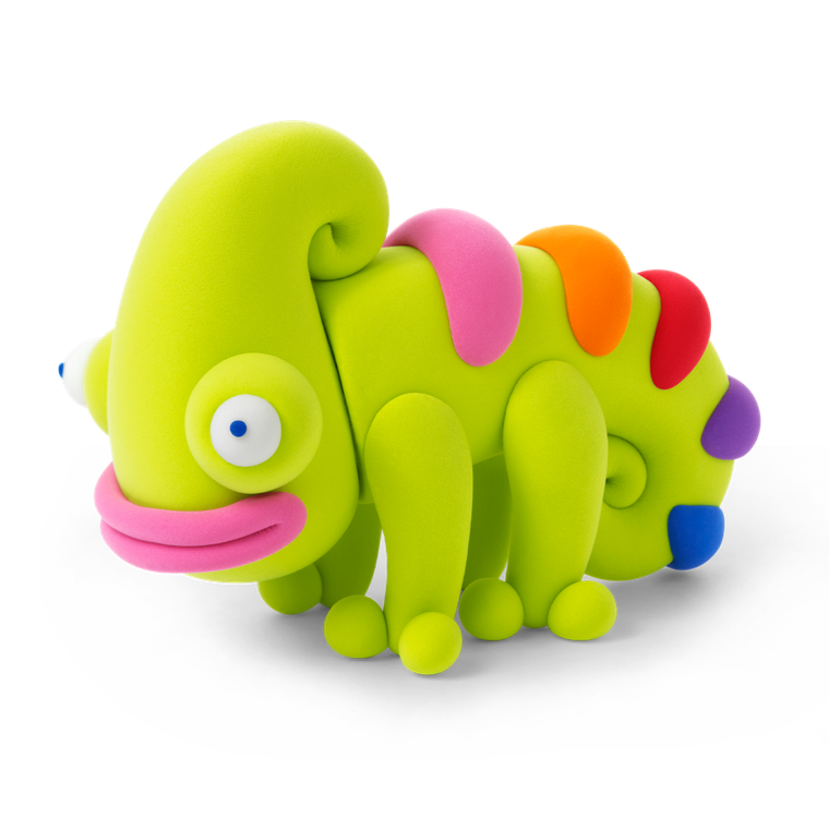 Hey Clay, Exotic Pets, set creativ, 15 cutii de plastilina