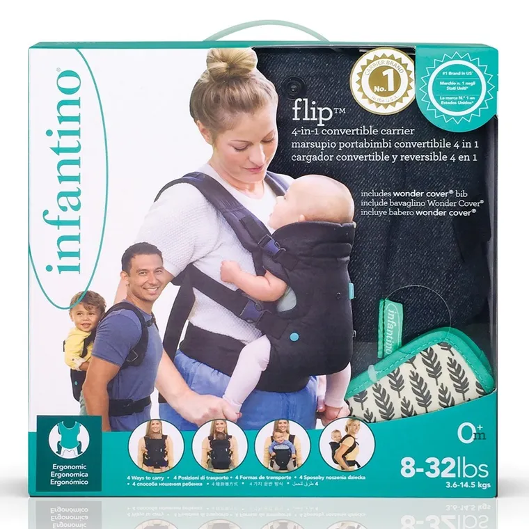 Infantino, marsupiu port-bebe 4in1 ergonomic, negru
