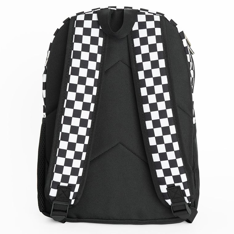 Kayokki, ghiozdan, 1 compartiment, carouri, alb-negru