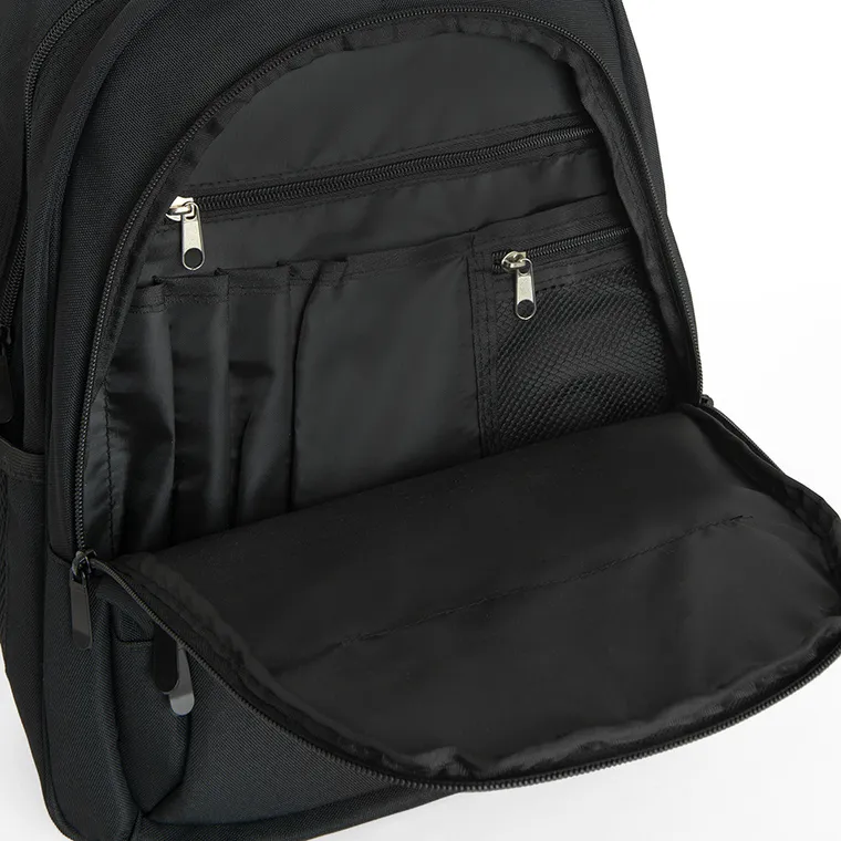 Kayokki, ghiozdan, 2 compartimente, Basic, negru