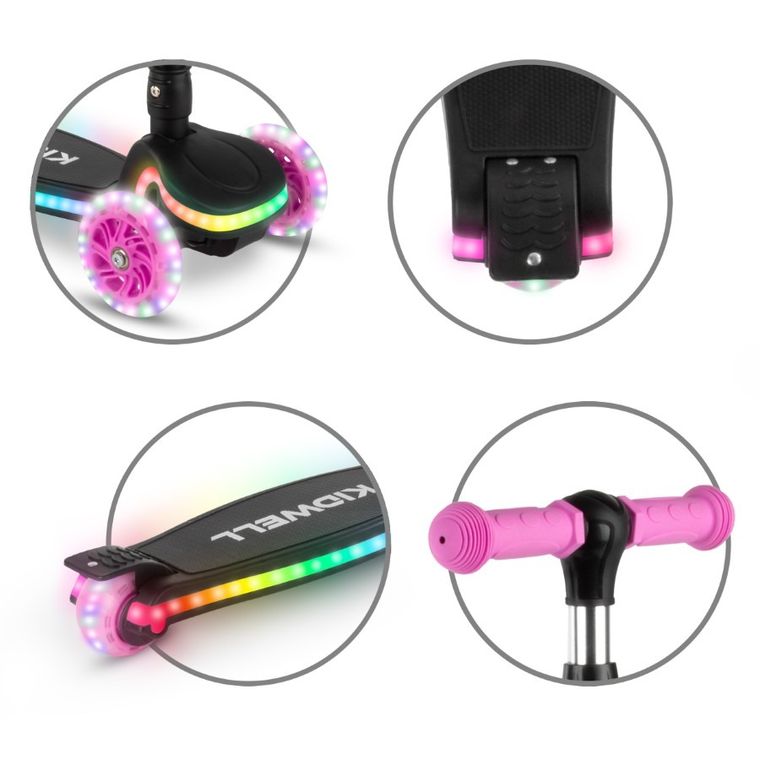 Kidwell, Lumo, trotineta cu 3 roti, roz