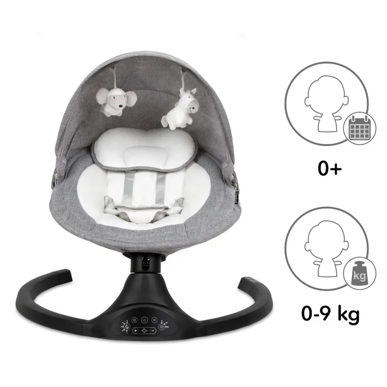 Kidwell, Luxi, Scaun electric pentru bebelusi, 2in1, dark melange/black