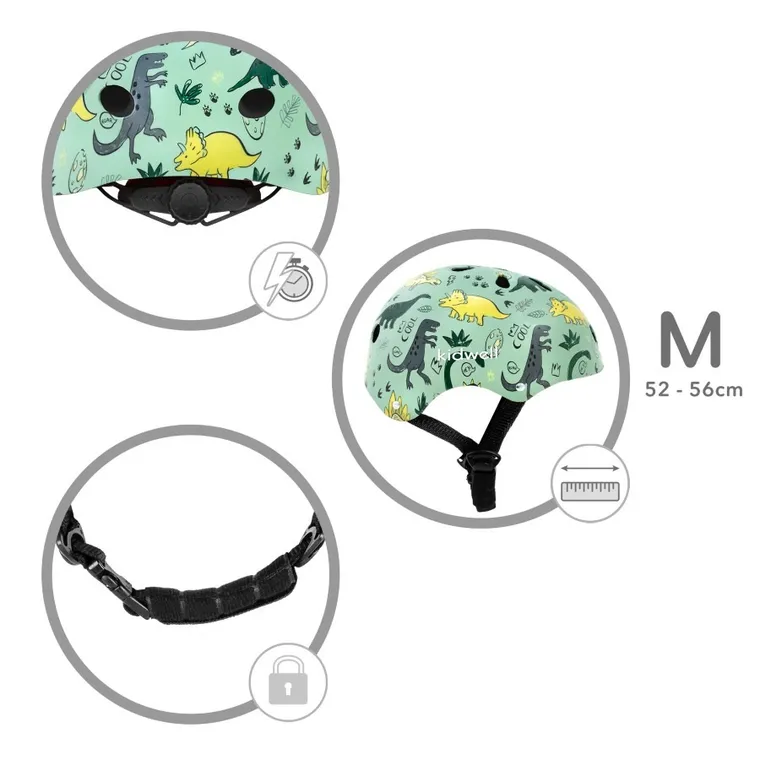 Kidwell, Orix Plus, casca de protectie, Dinosaur, marime M