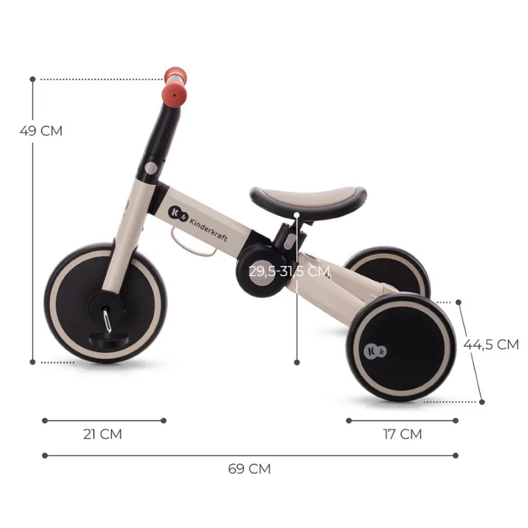Kinderkraft, 4Trike, tricicleta, Silver Grey