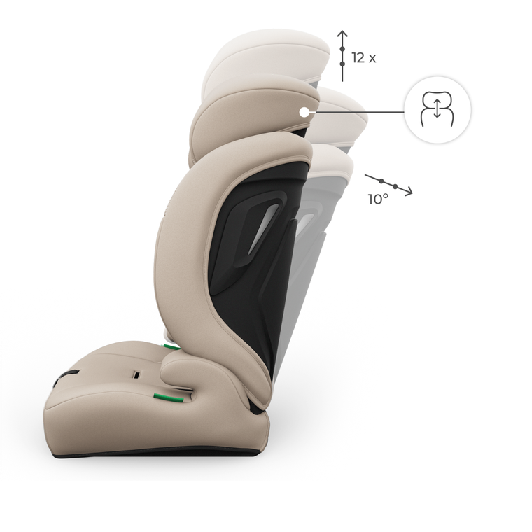 Kinderkraft, Comfort Up 2 Plus, i-Size, scaun auto, beige, 100-150 cm