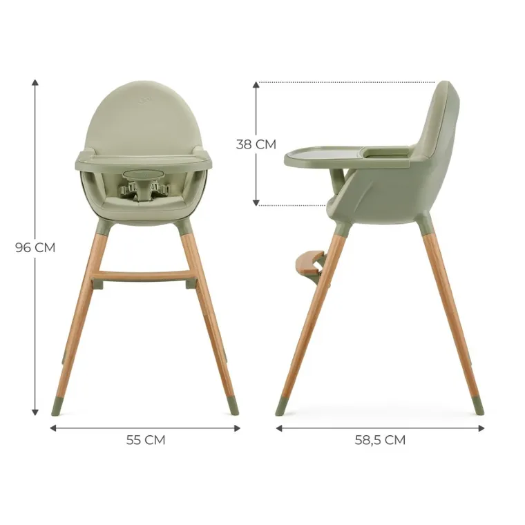 Kinderkraft, Fini 2, scaun de masa, verde